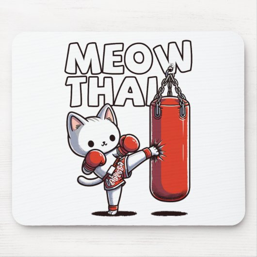 Muay Thai Cat Mousepad (Vorne)