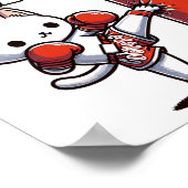 Muay Thai Cat Poster (Ecke)