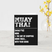 Muay Thai Definition Martial Arts Thai Boxing Mart Karte (Gelbe Blume)