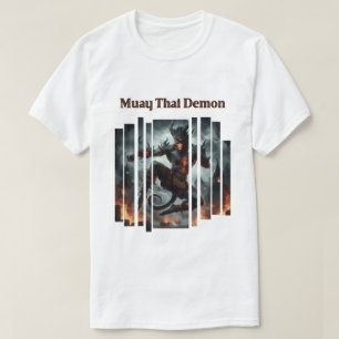 Muay Thai Demon Thai Boxing Digitale Kunst T-Shirt