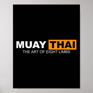 Muay Thai die Kunst von acht Limben Kickboxing und Poster