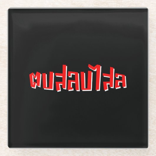 Muay Thai □ Dop Salop Salai Ō Slap Sie Albern Glasuntersetzer (Vorderseite)