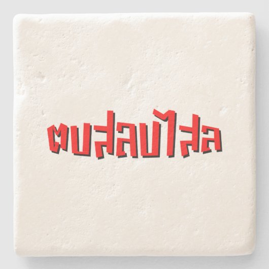 Muay Thai □ Dop Salop Salai Ō Slap Sie Albern Steinuntersetzer (Vorderseite)