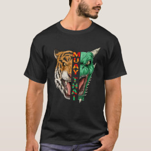 Muay Thai Dragon and Tiger Head Thaiboxing T-Shirt