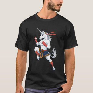 Muay Thai Einhorn Pferd Thaiboxer Kickboxen Muay T-Shirt