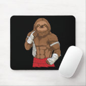 Muay Thai Faultier Kickboxkämpfer Mousepad (Mit Mouse)