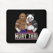 Muay Thai Faultier Panda Kickbox Kämpfer Mousepad (Mit Mouse)