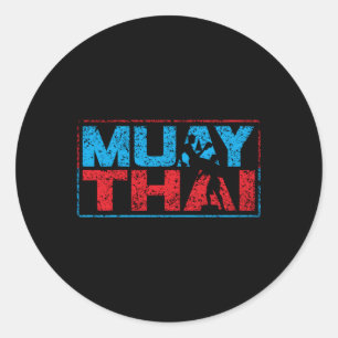 Muay Thai Fighter Boxing Mial Hobby Runder Aufkleber