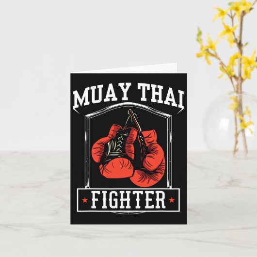 Muay Thai Fighter Hob1 Karte (Gelbe Blume)