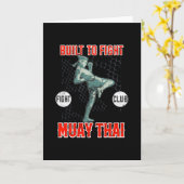 Muay Thai Fighter Martial Arts Boxing Karte (Gelbe Blume)