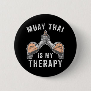 Muay Thai Fighter Martial Arts Sport Muay Thai Button