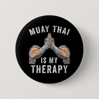 Muay Thai Fighter Martial Arts Sport Muay Thai Button