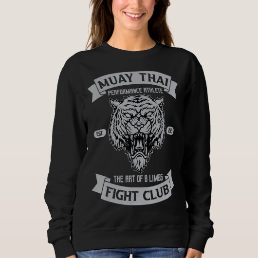 Muay Thai Fighter Mixed Martial Arts kämpfen Kickb Sweatshirt (Vorderseite)