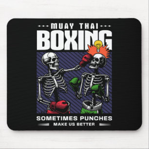 Muay Thai Fighter Mixed Martial Arts Vintag Funny  Mousepad