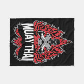 Muay Thai Fighter - Thai Boxing Fighter Fleecedecke (Vorderseite (Horizontal))