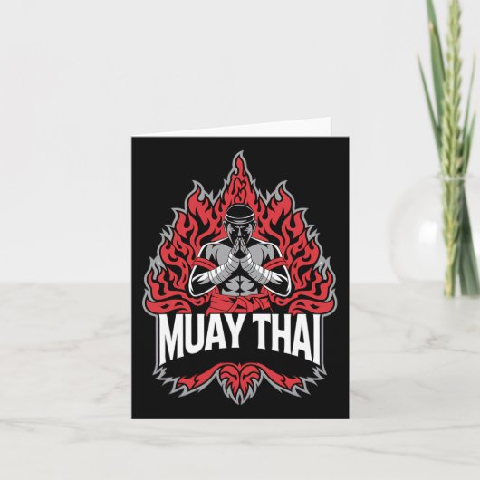 Muay Thai Fighter - Thai Boxing Fighter Karte (Vorderseite)