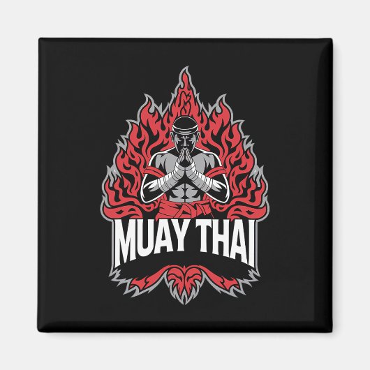 Muay Thai Fighter - Thai Boxing Fighter Magnet (Vorne)