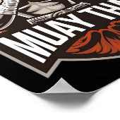 Muay Thai Fighter Thai Boxing Poster (Ecke)