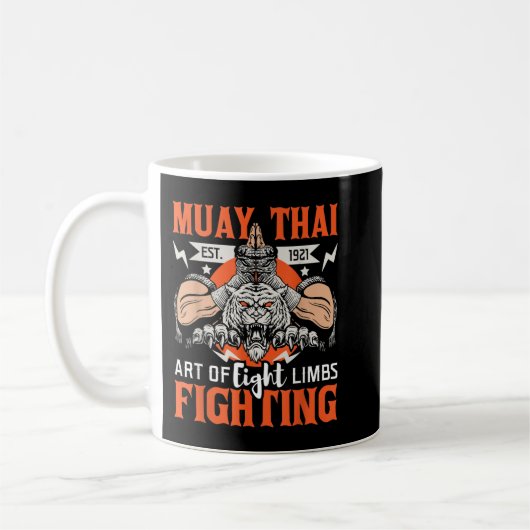 Muay Thai Fighting - MIXED MARTIAL ARTS Thai Boxin Kaffeetasse (Links)