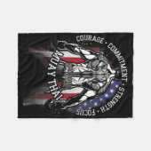 Muay Thai Fleecedecke (Vorderseite (Horizontal))