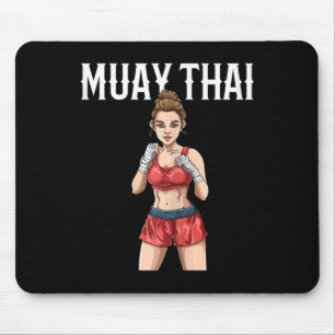 Muay Thai Frau - Thai-Boxen und Kickboxen Mousepad