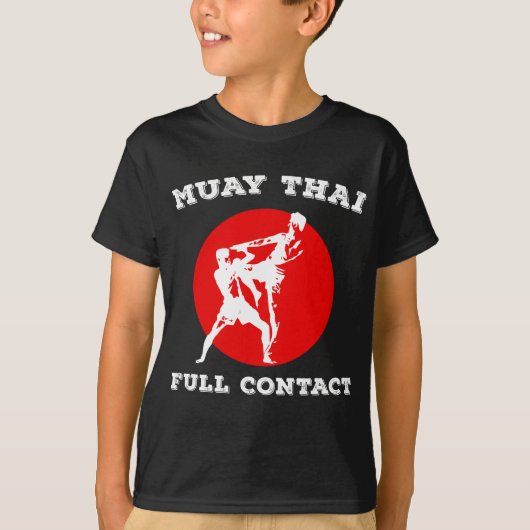 Muay Thai Full Contact Thai Martial Arts Boxing T-Shirt (Vorderseite)