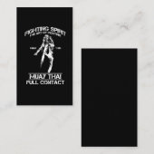 Muay Thai Full Contact Thai Martial Arts Fighter Visitenkarte (Vorne/Hinten)