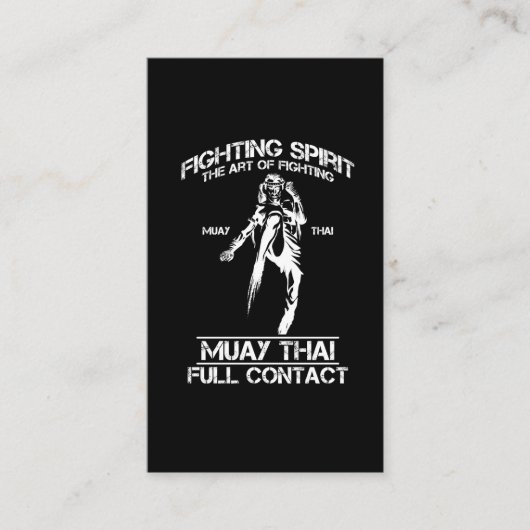 Muay Thai Full Contact Thai Martial Arts Fighter Visitenkarte (Vorderseite)
