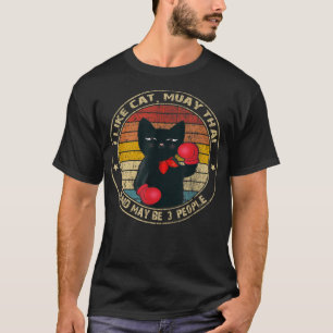 Muay Thai Funny Cat Kickboxing Thailand Boxing Cha T-Shirt