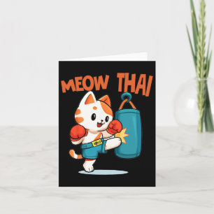 Muay Thai Funny Cat Lover Thai Boxing Thailand Meo Karte