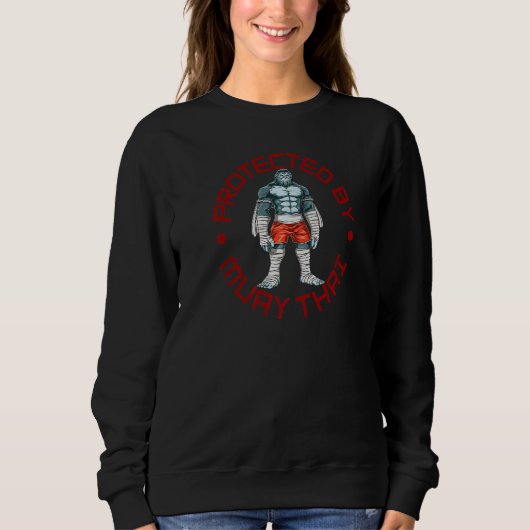 Muay Thai Gorilla geschützt durch Muay Thai Sweatshirt (Vorderseite)