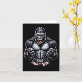 Muay Thai Gorilla - Thai Boxing und Kämpfe Karte (Gelbe Blume)