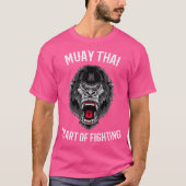 Muay Thai Gorilla Thai Boxing und Kickboxing T-Shirt (Vorderseite)