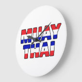 Muay Thai Große Wanduhr (Winkel)