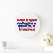 Muay Thai Große Wanduhr (Zuhause)