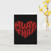 Muay Thai Heart - Liebe für Thai Boxing Karte (Gelbe Blume)