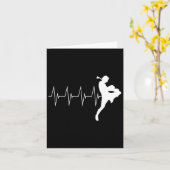 Muay Thai Heartbeat Thai Boxing Karte (Gelbe Blume)