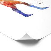 Muay thai in watercolor fotodruck (Ecke)