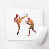 Muay thai in watercolor mousepad (Mit Mouse)