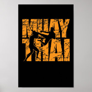 Muay Thai Kampf mit Stil Poster