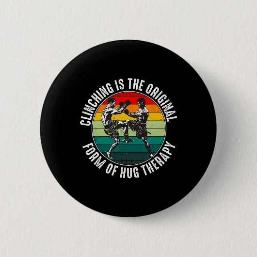 Muay Thai kämpfen Männer Vater Boys Thai Kickboxin Button (Vorderseite)