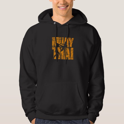 Muay Thai Kämpfen mit Stil Hoodie (Vorderseite)