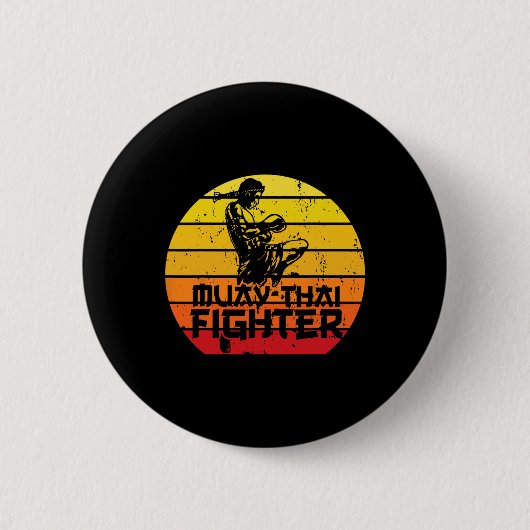 Muay Thai kämpfen Thai Boxing Martial Arts Combat Button (Vorderseite)