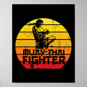 Muay Thai kämpfen Thai Boxing Martial Arts Combat Poster