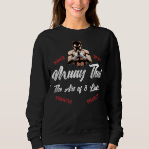 Muay Thai kämpfen Thai Boxing und Kickboxing Sweatshirt