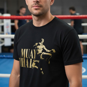 Muay-Thai-Kämpfer – Goldener Schlag T-Shirt