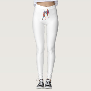 Muay thai Kämpfer in Aquarellfarbe Leggings