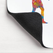 Muay thai Kämpfer in Aquarellfarbe Mousepad (Ecke)