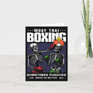 Muay Thai Kämpfer Mma Vintage Lustig Martial Arts Karte