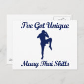 Muay thai Kampfkunst Designs Postkarte (Vorne/Hinten)